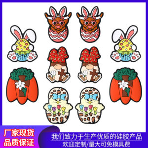 Wholesale drop beads Easter cartoon rabbit silicone beads DIY jewelry string pen