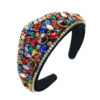 Wholesale Baroque retro colored glass super sparkling crown headband