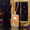 Wholesale Retro Oil Dripping Tarot Card Necklace Star Moon SunNecklaces