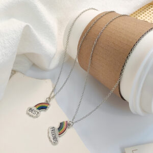 16 good friend rainbow necklace