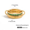Wholesale Zircon titanium steel multi-layer layered ring