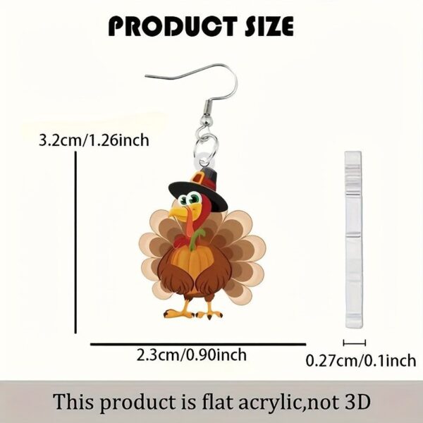 Wholesale Easter turkey hat acrylic earrings