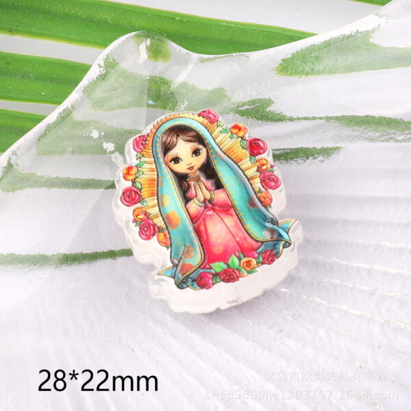 Wholesale 10pcs straight-hole cartoon cat animal DIY acrylic handmade beads OLY Exclusive