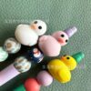 Wholesale 10pcs DIY Cartoon 3D Cute Blue Chick Silicone Beads