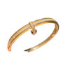 Wholesale 18k genuine gold electroplated zircon heart-shaped buckle bracelet