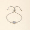 Wholesale Diamond studded heart-shaped pull-out bracelet
