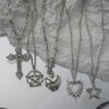 Wholesale Vintage Gothic Punk Cross Star Pendant Necklace