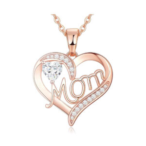 Rose gold white diamond