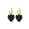 Wholesale Black heart-shaped pearl earrings