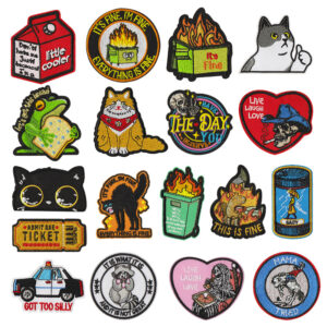Wholesale Fun Badge Duck Goose Cat Graphic Cloth DIY Patches