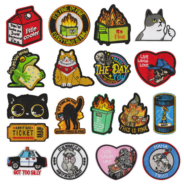 O1CN01xKWclM1C3Ux474HD4_2893910025-0-cib Wholesale Fun Badge Duck Goose Cat Graphic Cloth DIY Patches