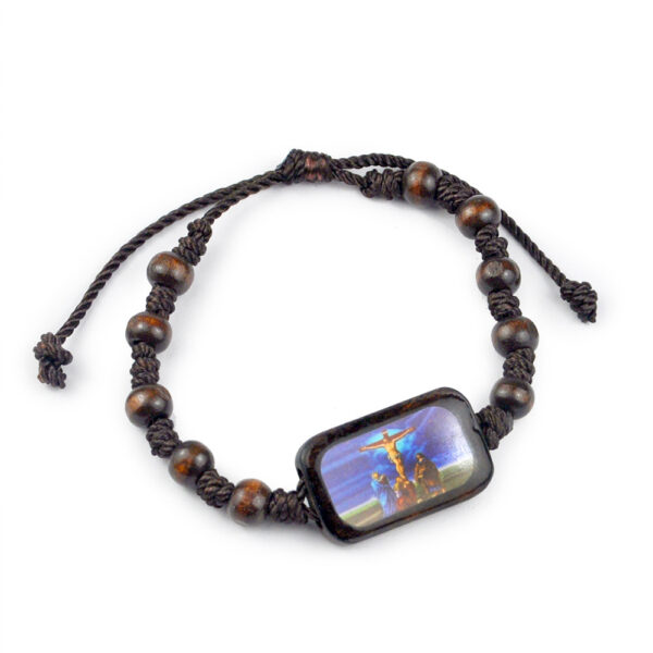 Wholesale Natural wooden oil dripping color adjustable bracelet