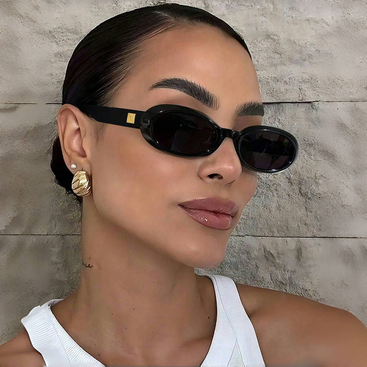 Wholesale Cat eye small frame oval retro sunglasses
