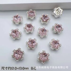 New light pink / Snowflake eight holes