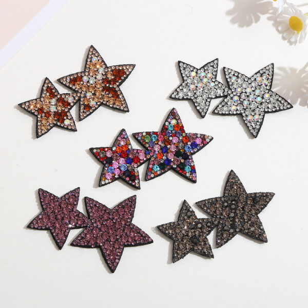 Wholesale Full Diamond Pentagram Water Diamond Embroidery DIY Patches