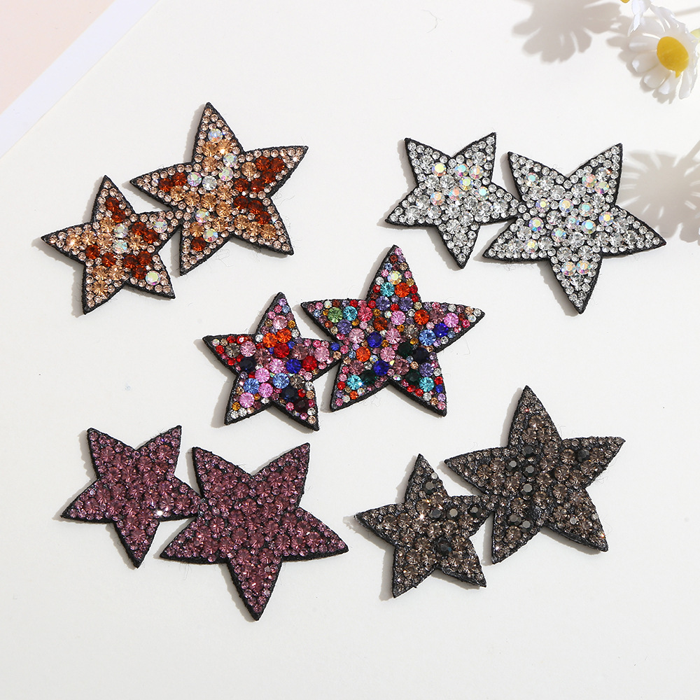 Wholesale Full Diamond Pentagram Water Diamond Embroidery DIY Patches