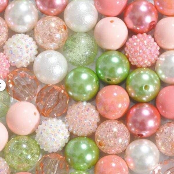 O1CN01xOxu161QErJr9mQcS_2201245431945-0-cib Wholesale 50pcs Leather Pink Light Green 20MM Acrylic Large Beads DIY Mixed Color Mixed Style Beaded Loose Beads Combination