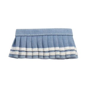 Buba denim blue double pole white skirt