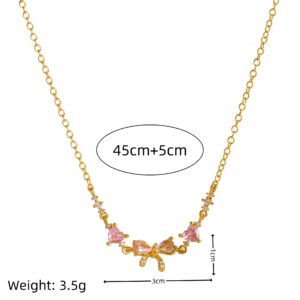 Golden bow-necklace