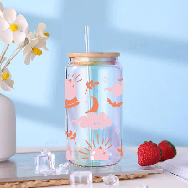 Wholesale UV Transfer Paste Glass Crystal Label Crystal Paste Cross-border Special Paste for 16oz Glass Cup 23cmX11cm