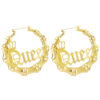 Wholesale earrings Queen crown hollow bamboo earrings earrings