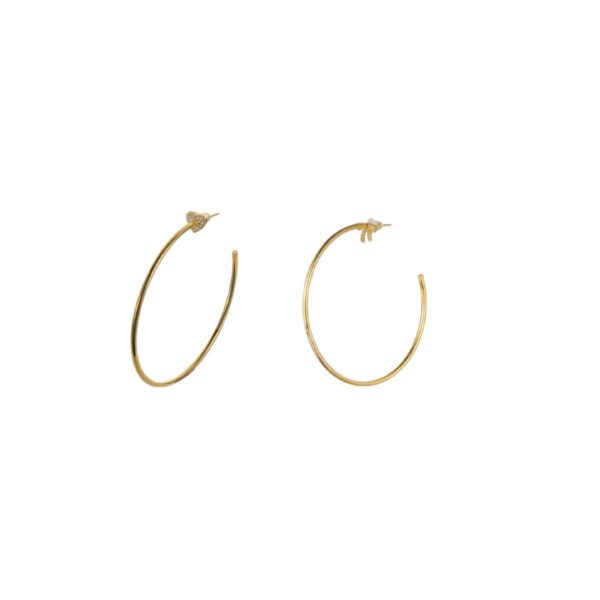 Wholesale Copper Large C-Ring Bow Stud Earrings