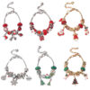 Wholesale Christmas Santa Claus Christmas Tree Snowflake Bracelet