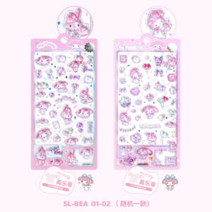 One of the two bea melody embossed stickers will be sent randomly (2 photos will be sent)