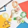 Wholesale Colored crystal bead bracelet keychain