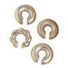 Wholesale Golden Geometric Waterdrop Texture Ear Clip Set