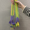 O1CN01xUXTh11T3MMHYtkWG_2677772326-0-cib Wholesale Carnival Colorfulful Beaded Mask Tassel Acrylic Pendant Necklace