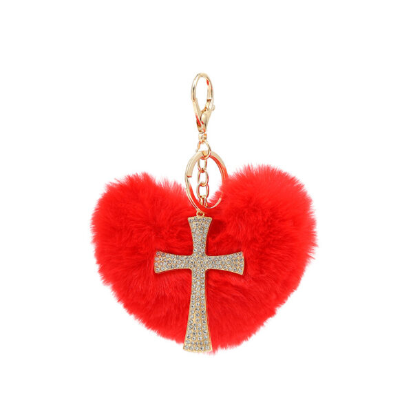 Wholesale Red Love Hair Keychain