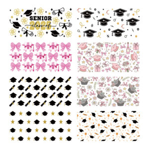 Wholesale Uv Transfer Sticker Glass Cup Crystal Label Crystal Sticker Cross-Border Exclusive for 16oz Glass Cup Special Sticker 23Cmx11Cm