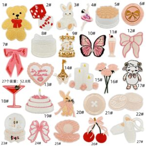 Solid color cloth patch set 27 pieces