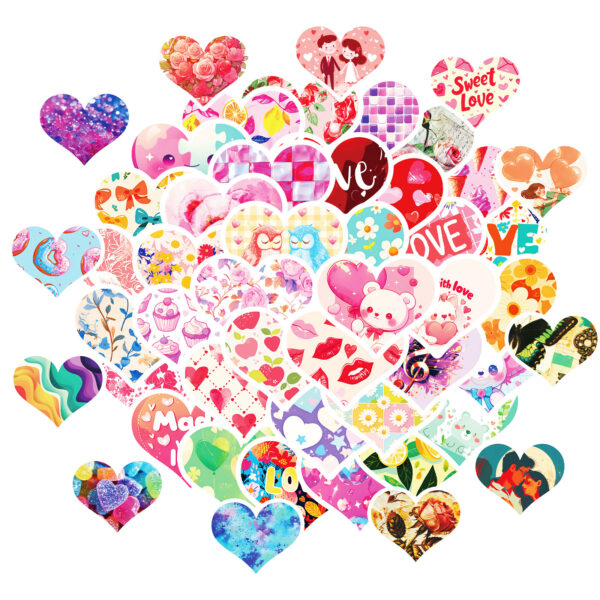 Wholesale 50pcs Cartoon Valentine's Day Love Graffiti Stickers