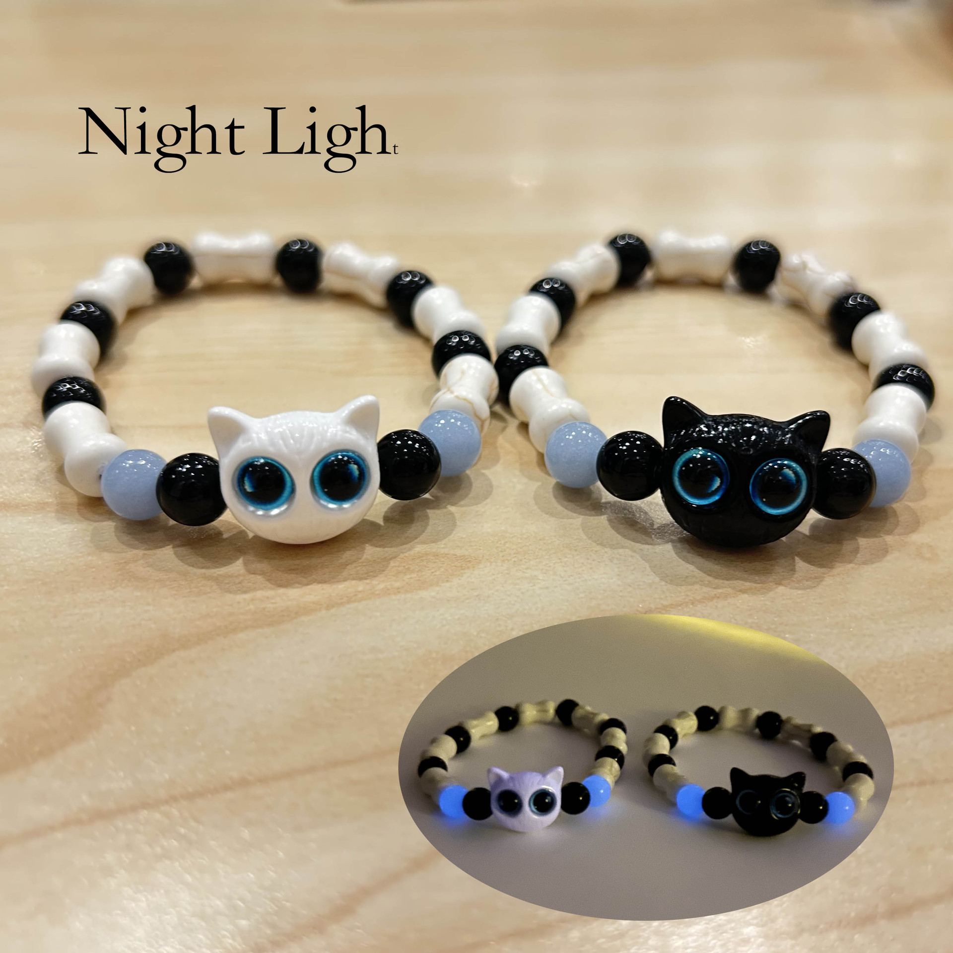 Wholesale Dopamine Kitten Color Beaded Bracelet Girlfriend Jewelry Scenic