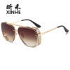 Wholesale Fashion Men's and Women's Metal Sunglasses Personalized Punk Style