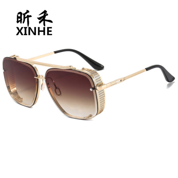 Wholesale Fashion Men's and Women's Metal Sunglasses Personalized Punk Style