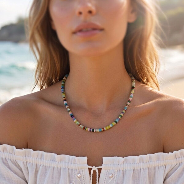 O1CN01xe4wKb1LOs3RfjTap_2218486551290-0-cib Wholesale Jewelry Set Colorful Dopamine Bohemian Style Beaded Tiger Eye Stone Bracelet Natural Stone Necklace