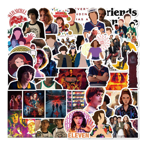 Wholesale 50 Tv Series Strange Stories 4 Stickers for Laptops, Ledgers, Water Cups, Decorative Waterproof DIY Stickers