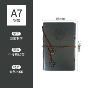 A7 gray silver pirate book