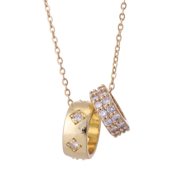 O1CN01xfvfDs1DZNyy6OFmd_2215855870230-0-cib Wholesale Sparkling Diamond Engraved Round Ring Pendant Titanium Steel Necklace