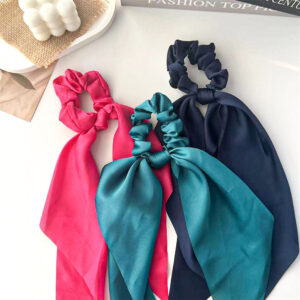 Satin Ribbon Large Intestinal Ring-3pcs-C