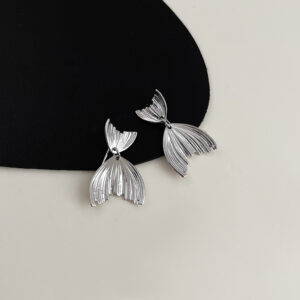 Silver fishtail earrings