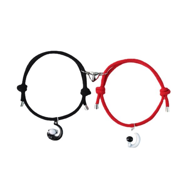 Wholesale Magnetic Couples Bracelets Set - Matching Astronaut Moon Promise Jewelry for Him and Her