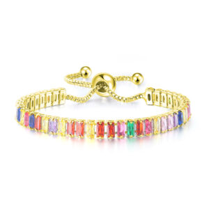 2.5*5mm14 gold mixed color rectangular colored stone