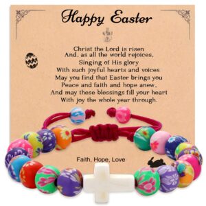 Colorful printed weaving+happy easter card