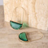 O1CN01xkxcwW1EujwdpXQqN_2365720412-0-cib Wholesale Green semi circle inlaid semi precious gemstone earrings