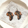 Wholesale Vintage Wooden African Silhouette Earrings Versatile Drop Earrings