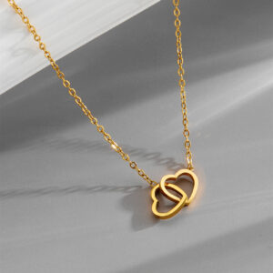 X917 double ring love gold